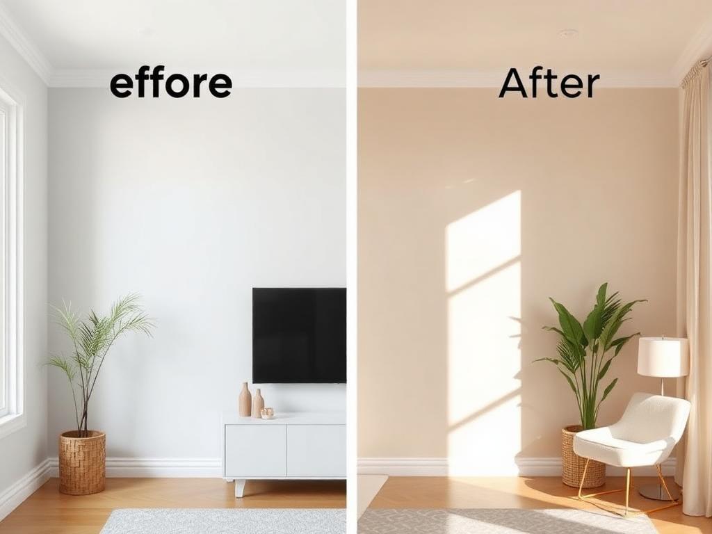 Freshly painted interior living room in Orlando home