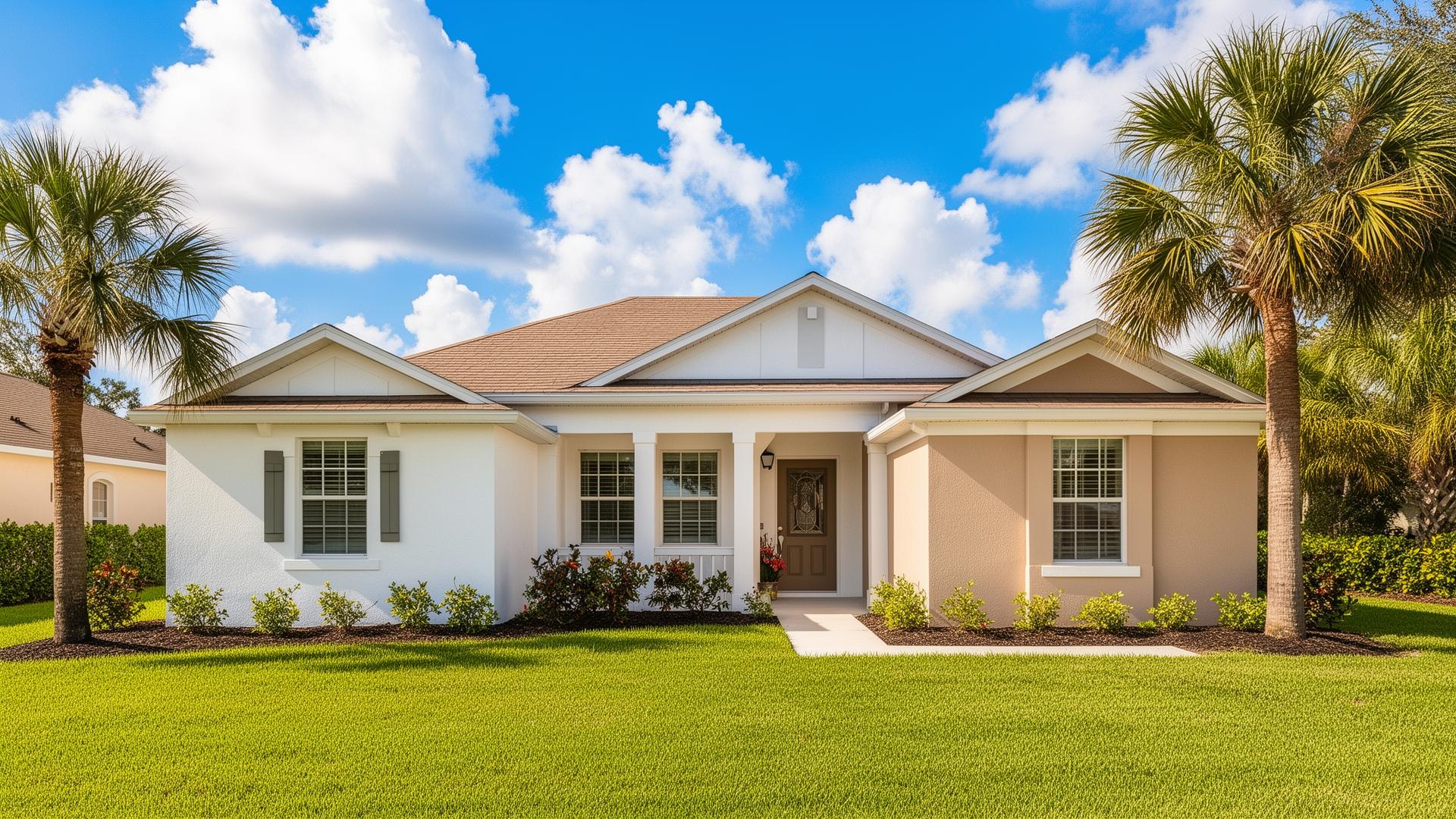 Professional painter applying finish to a modern home in Orlando
